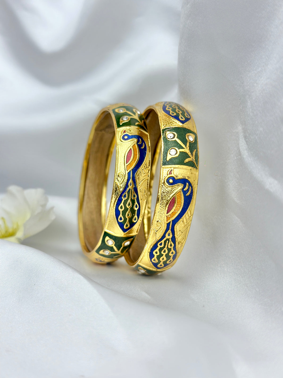 Royal Peacock Charm Designer Kada Set