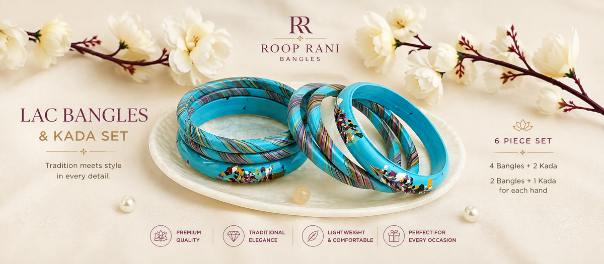 Designer Lac Bangles & Kada Set