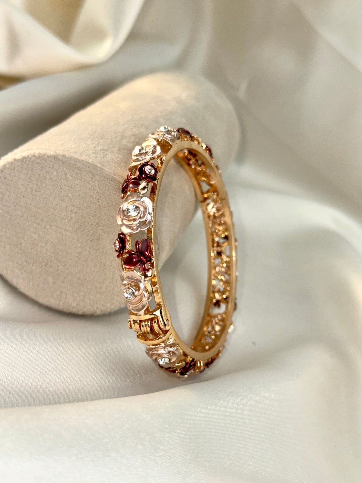Royal Rose Motif Designer Bangle