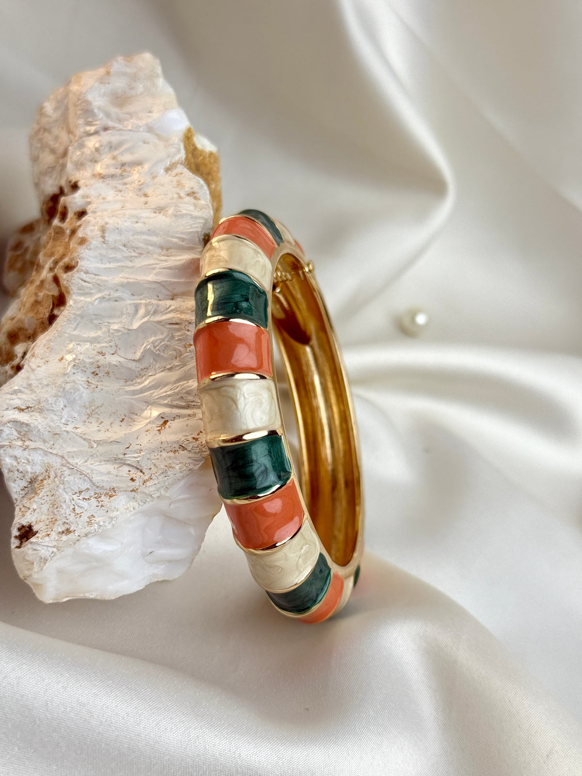 Multicolor Striped Enamel Kada