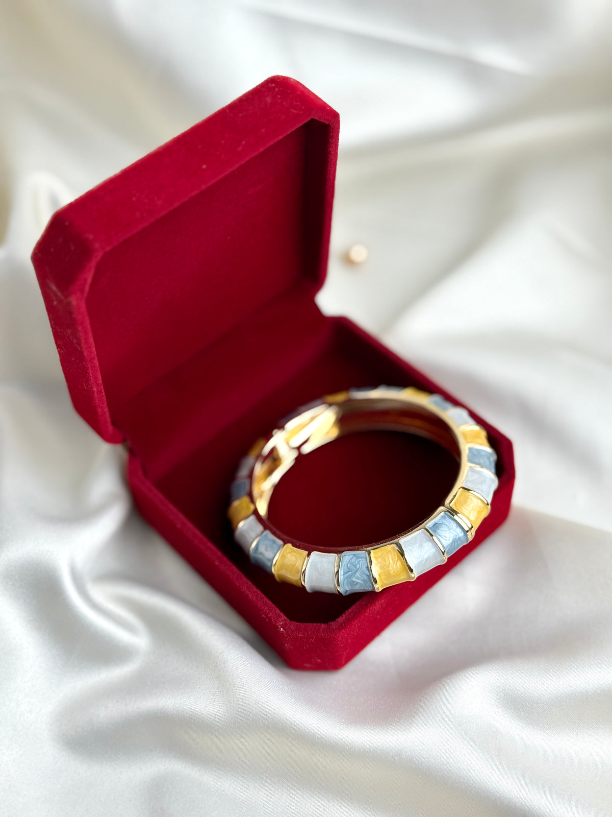 Multicolor Striped Enamel Kada