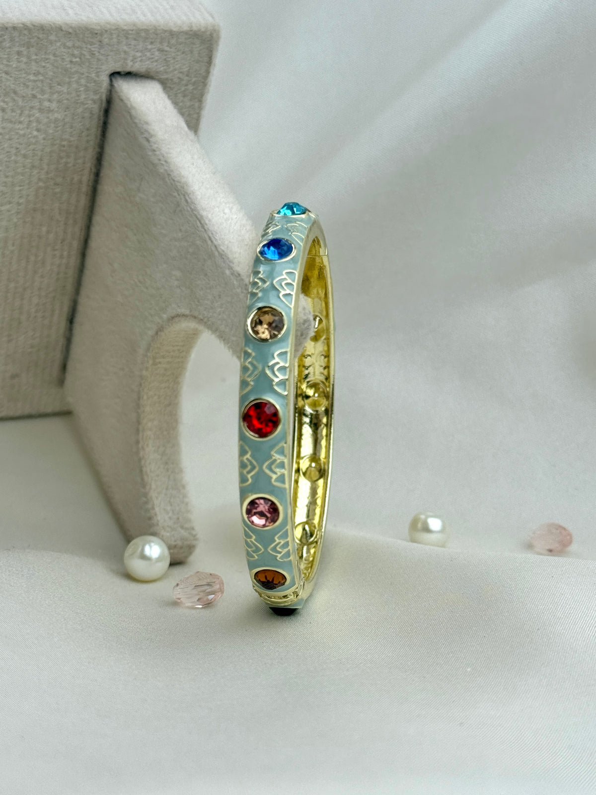 Colorful Metal Enamel Zircon Bracelet
