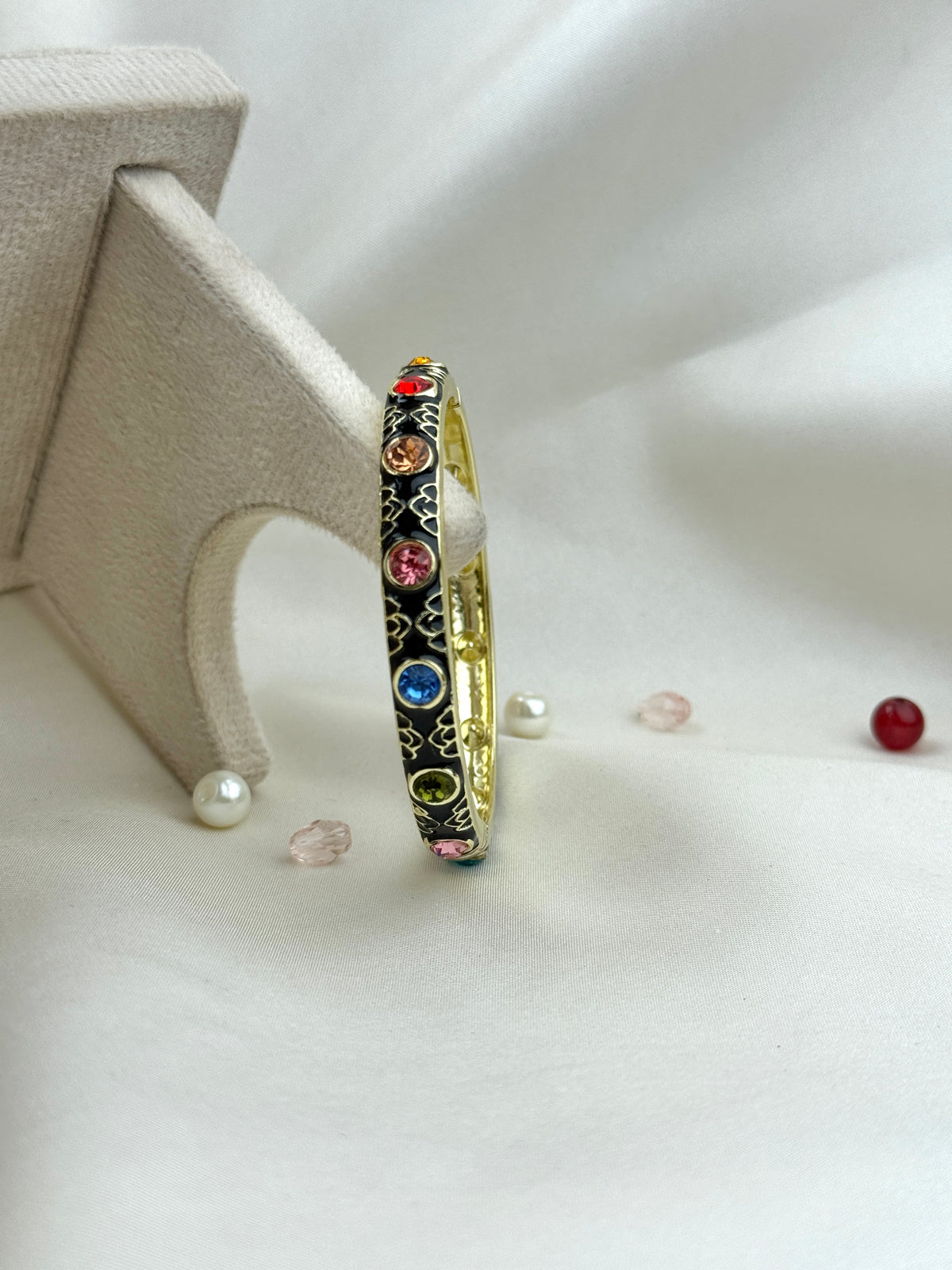 Colorful Metal Enamel Zircon Bracelet