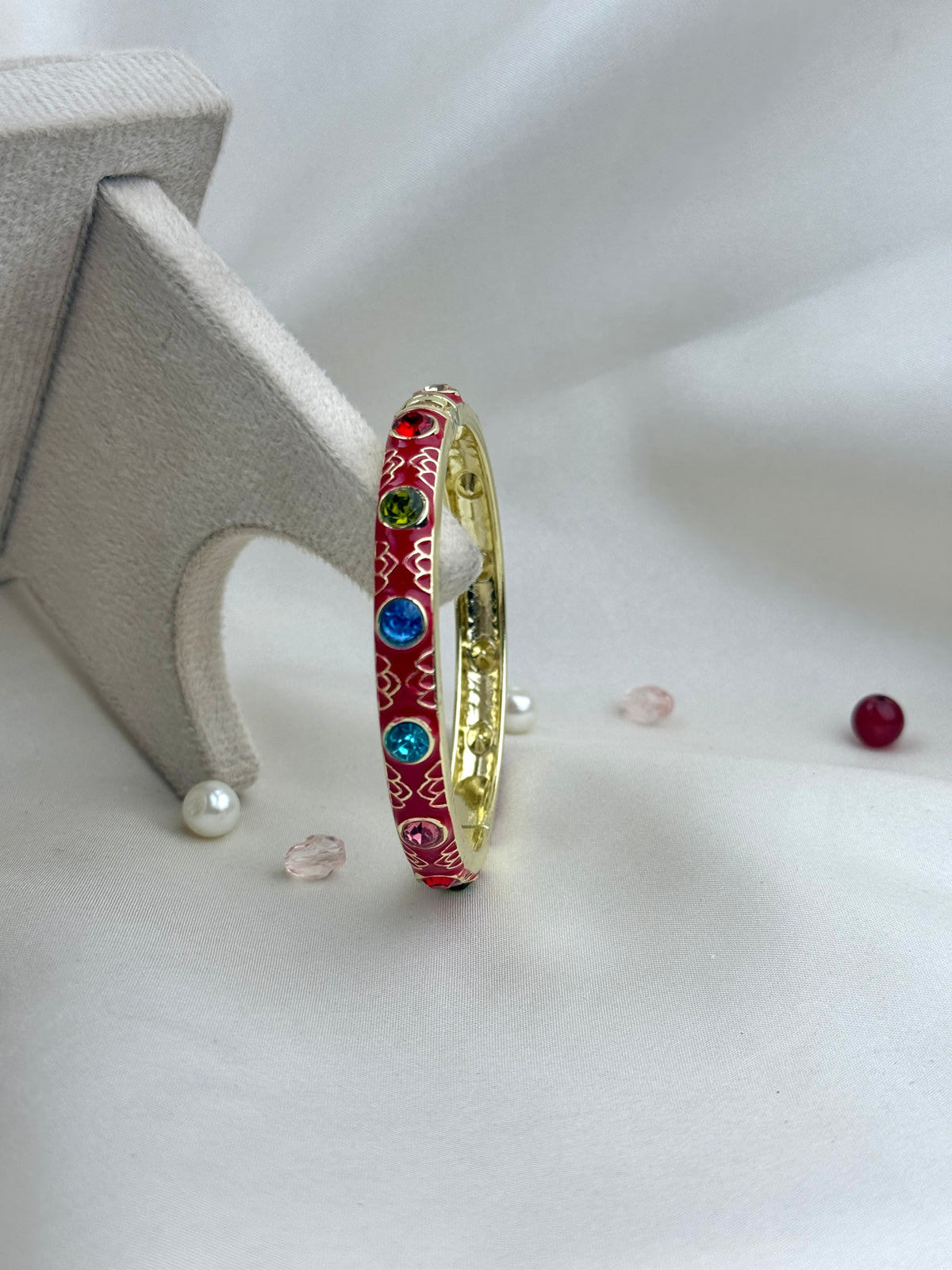 Colorful Metal Enamel Zircon Bracelet