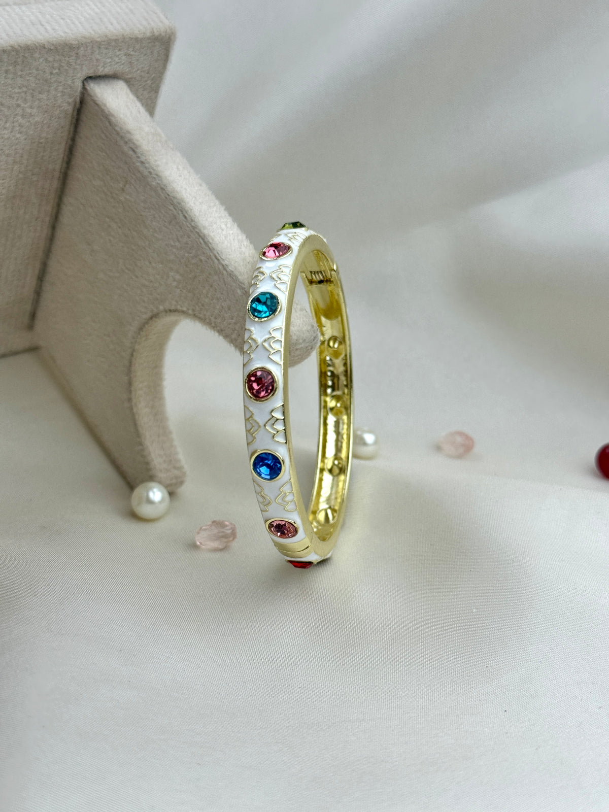 Colorful Metal Enamel Zircon Bracelet