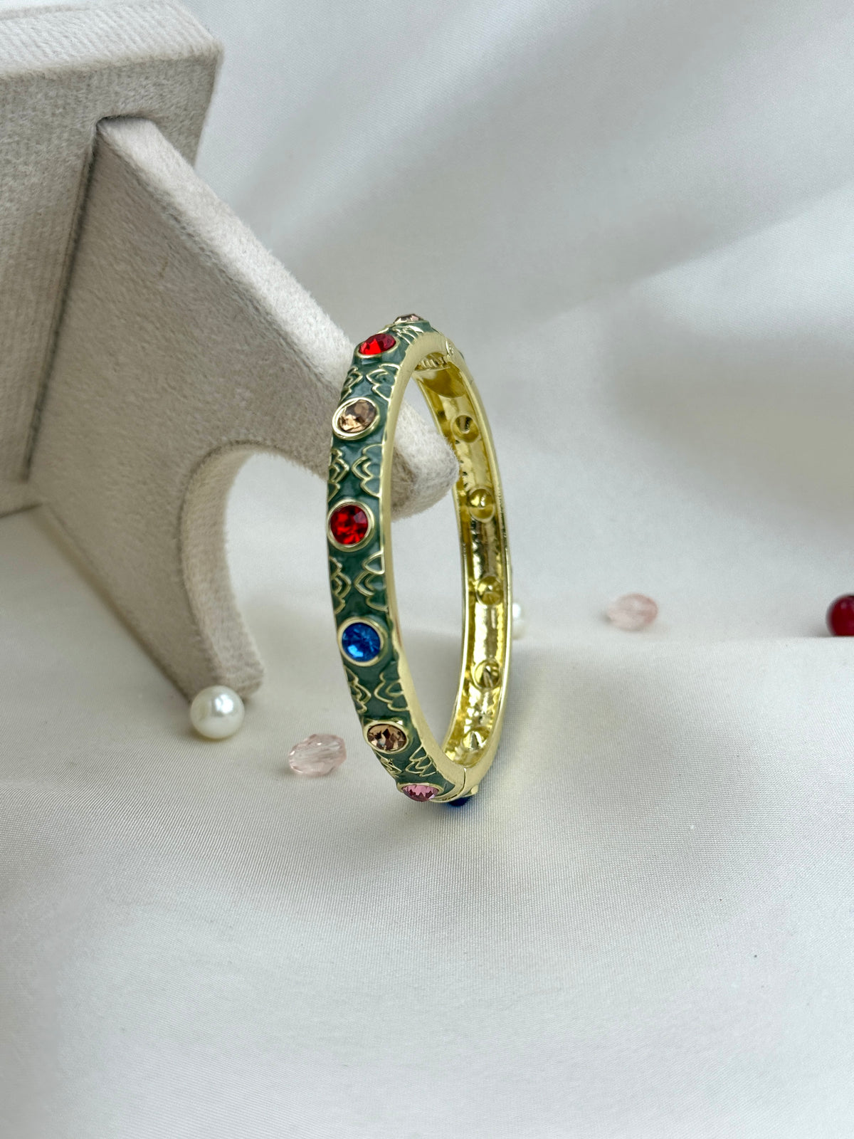 Colorful Metal Enamel Zircon Bracelet
