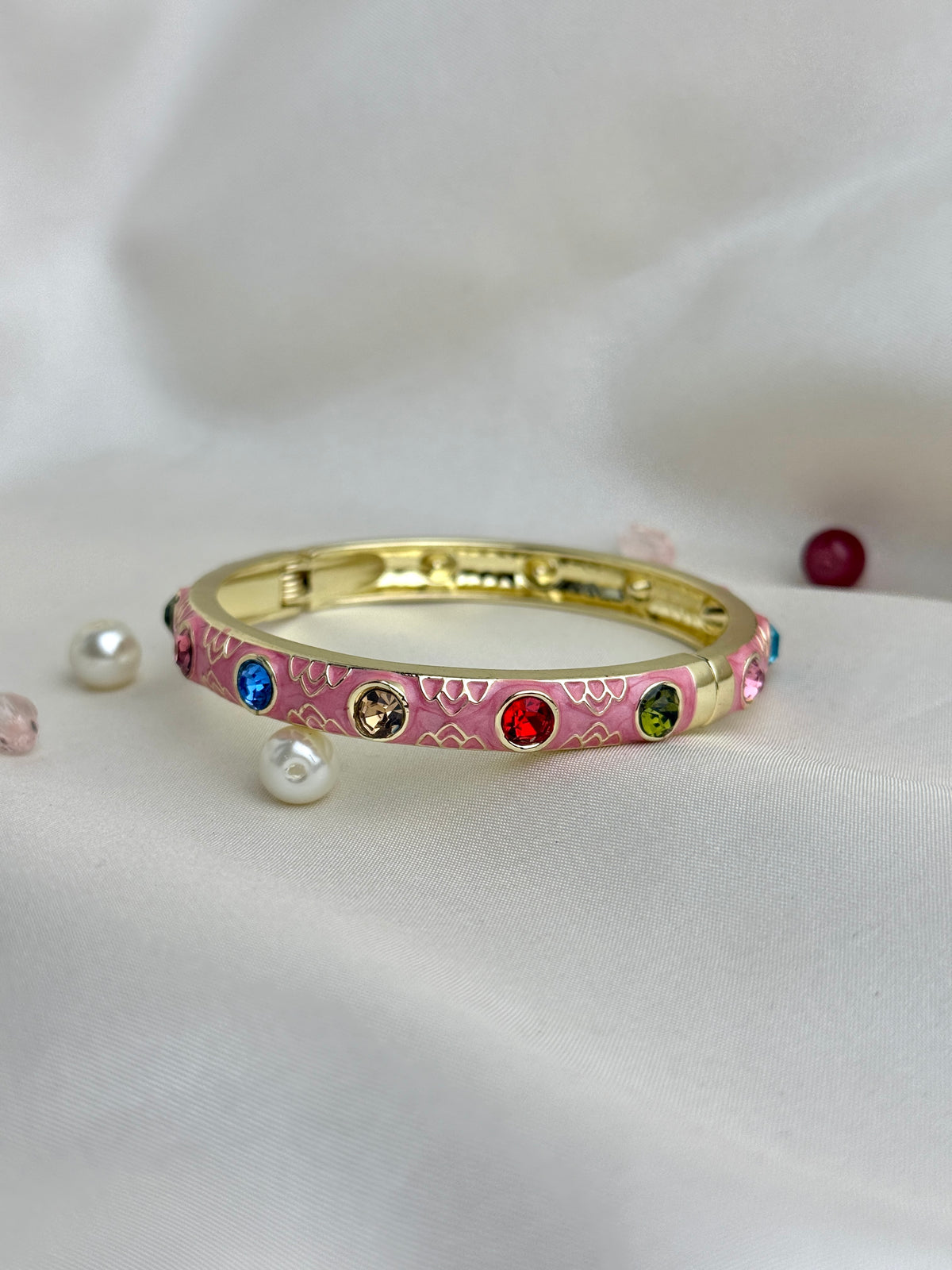 Colorful Metal Enamel Zircon Bracelet