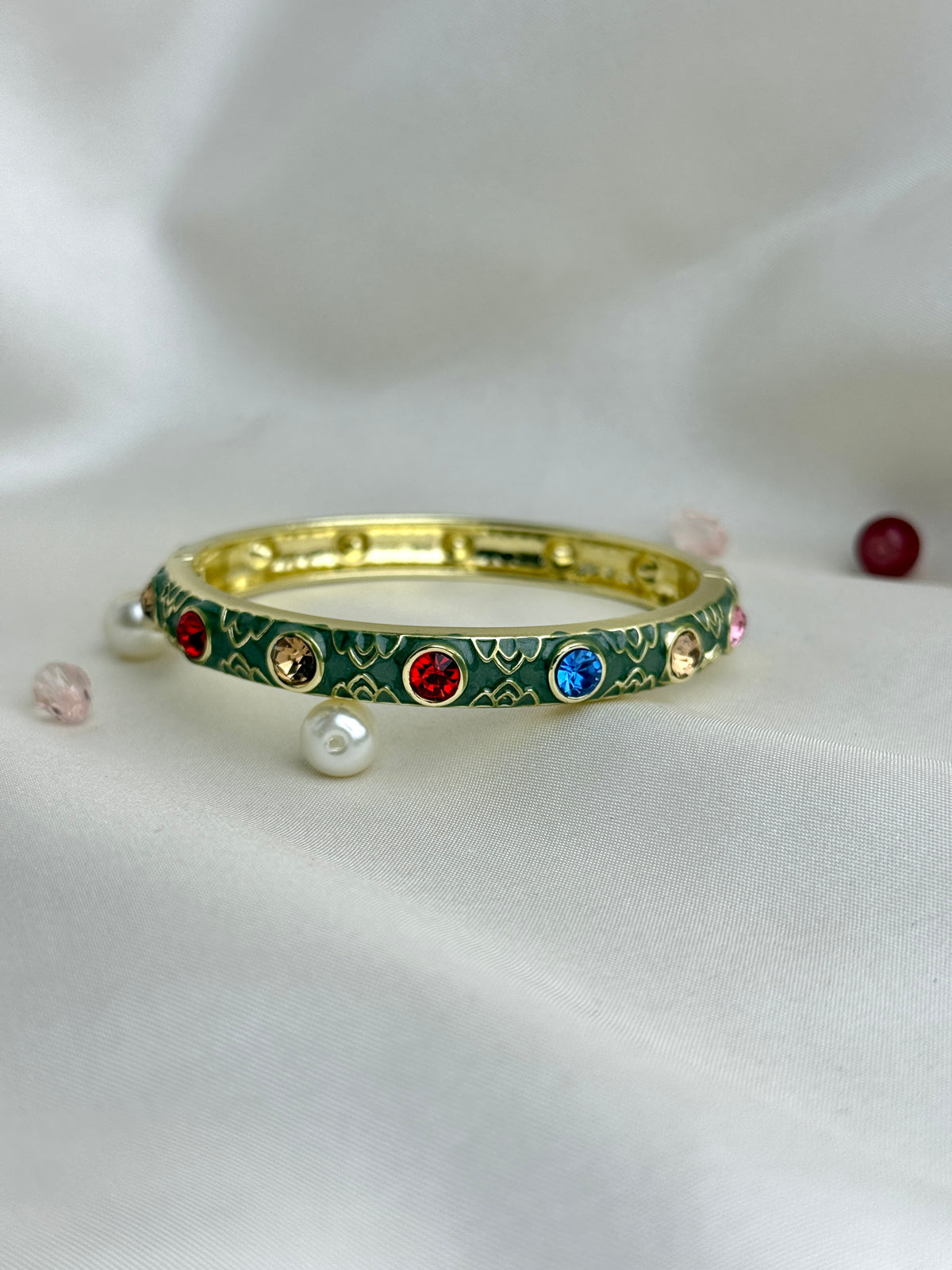 Colorful Metal Enamel Zircon Bracelet