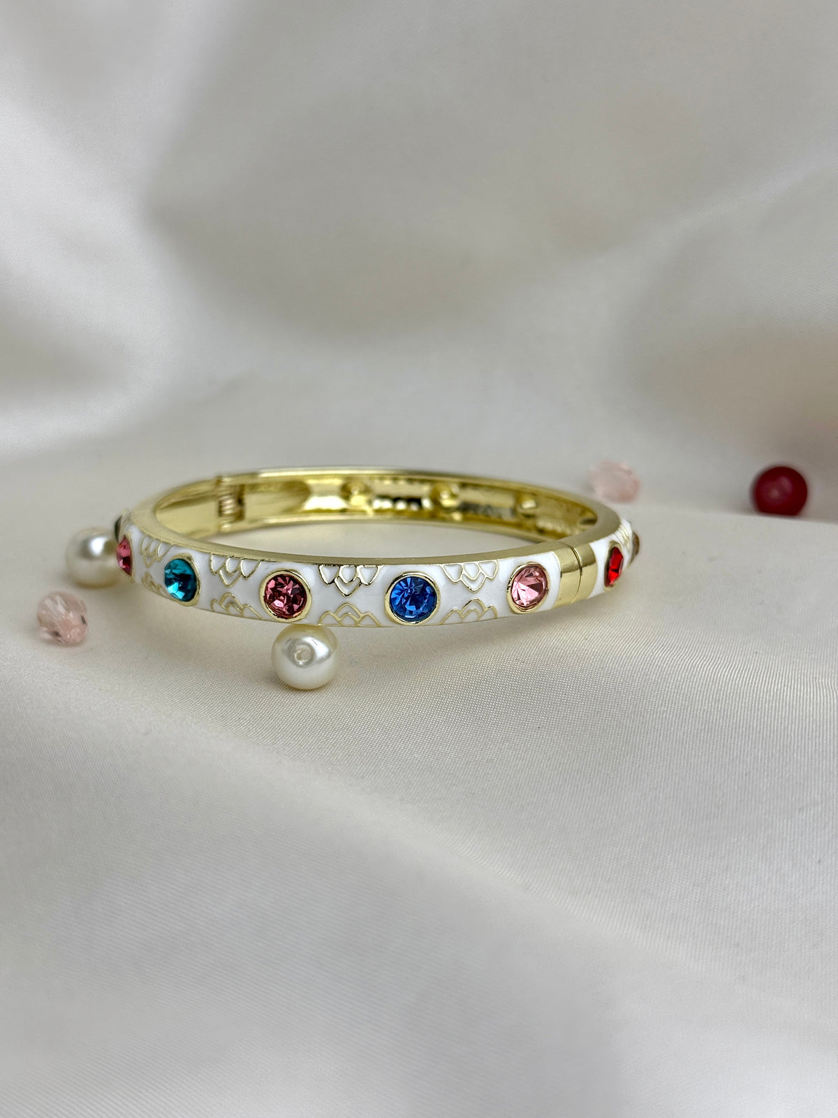 Colorful Metal Enamel Zircon Bracelet