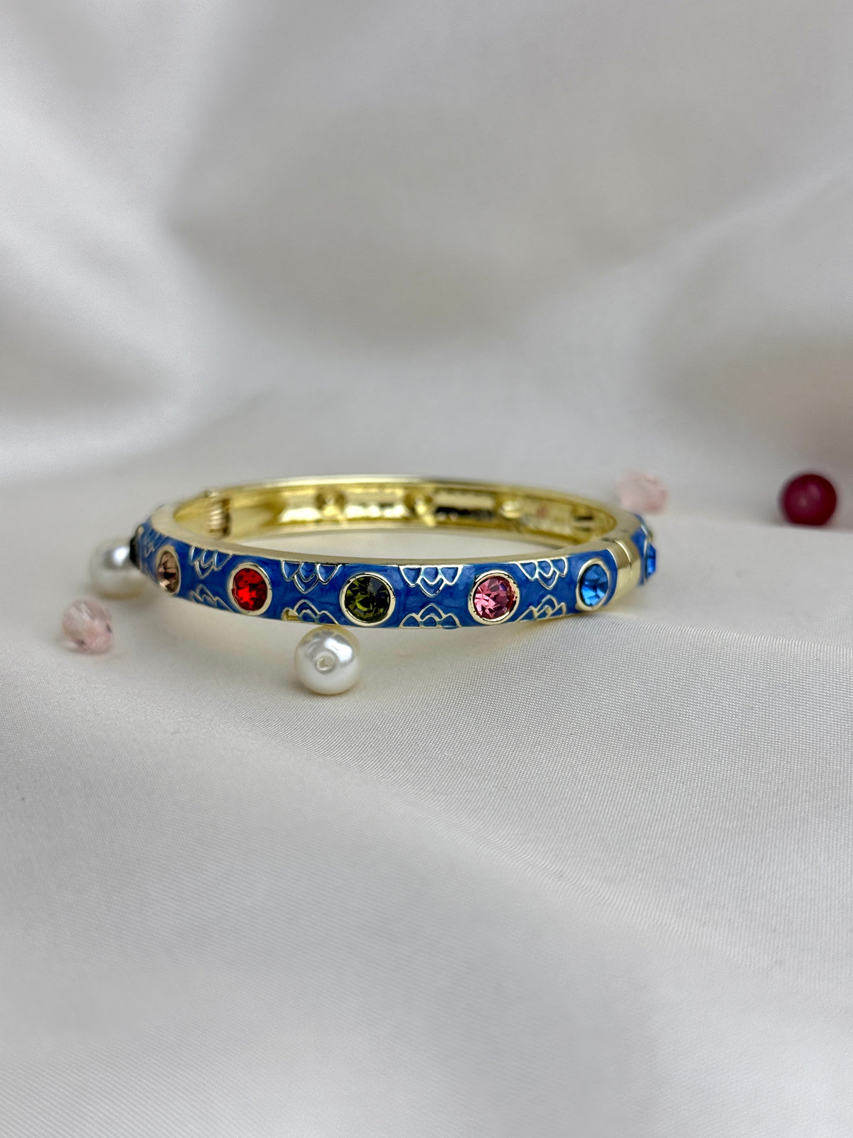 Colorful Metal Enamel Zircon Bracelet