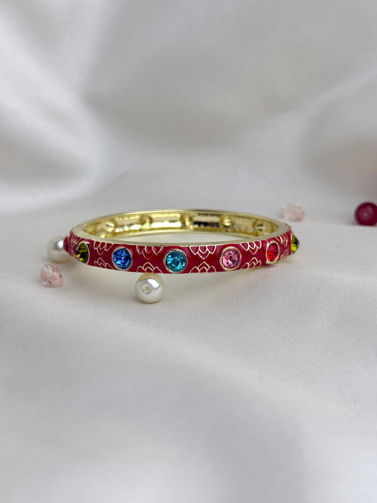 Colorful Metal Enamel Zircon Bracelet