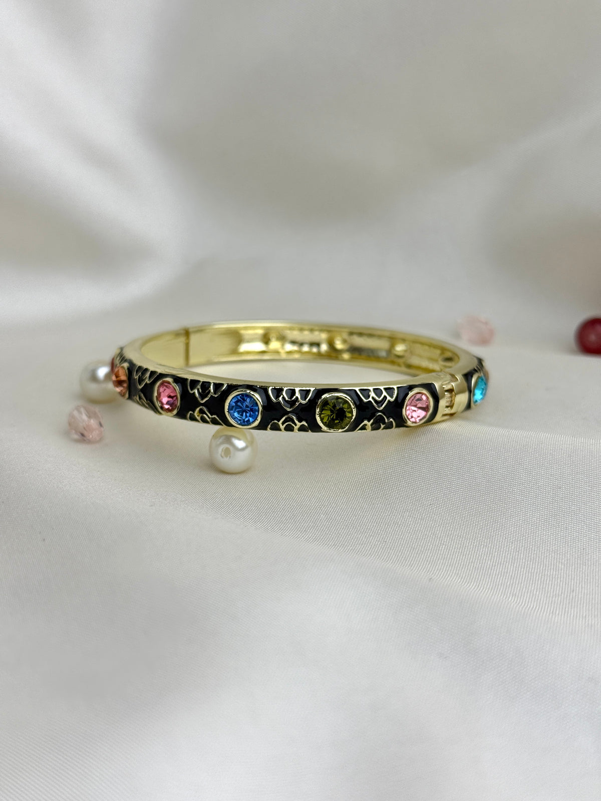 Colorful Metal Enamel Zircon Bracelet