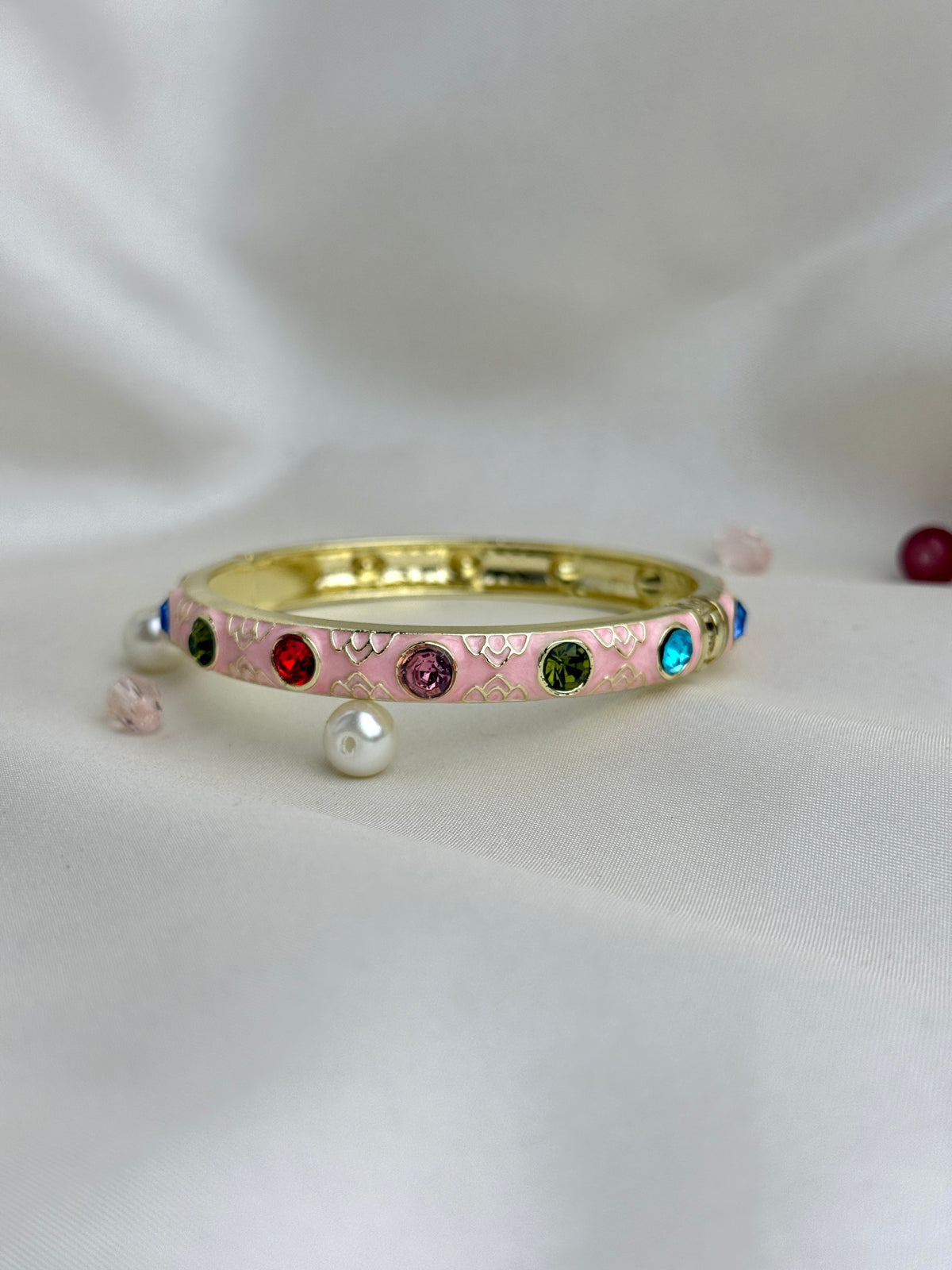 Colorful Metal Enamel Zircon Bracelet