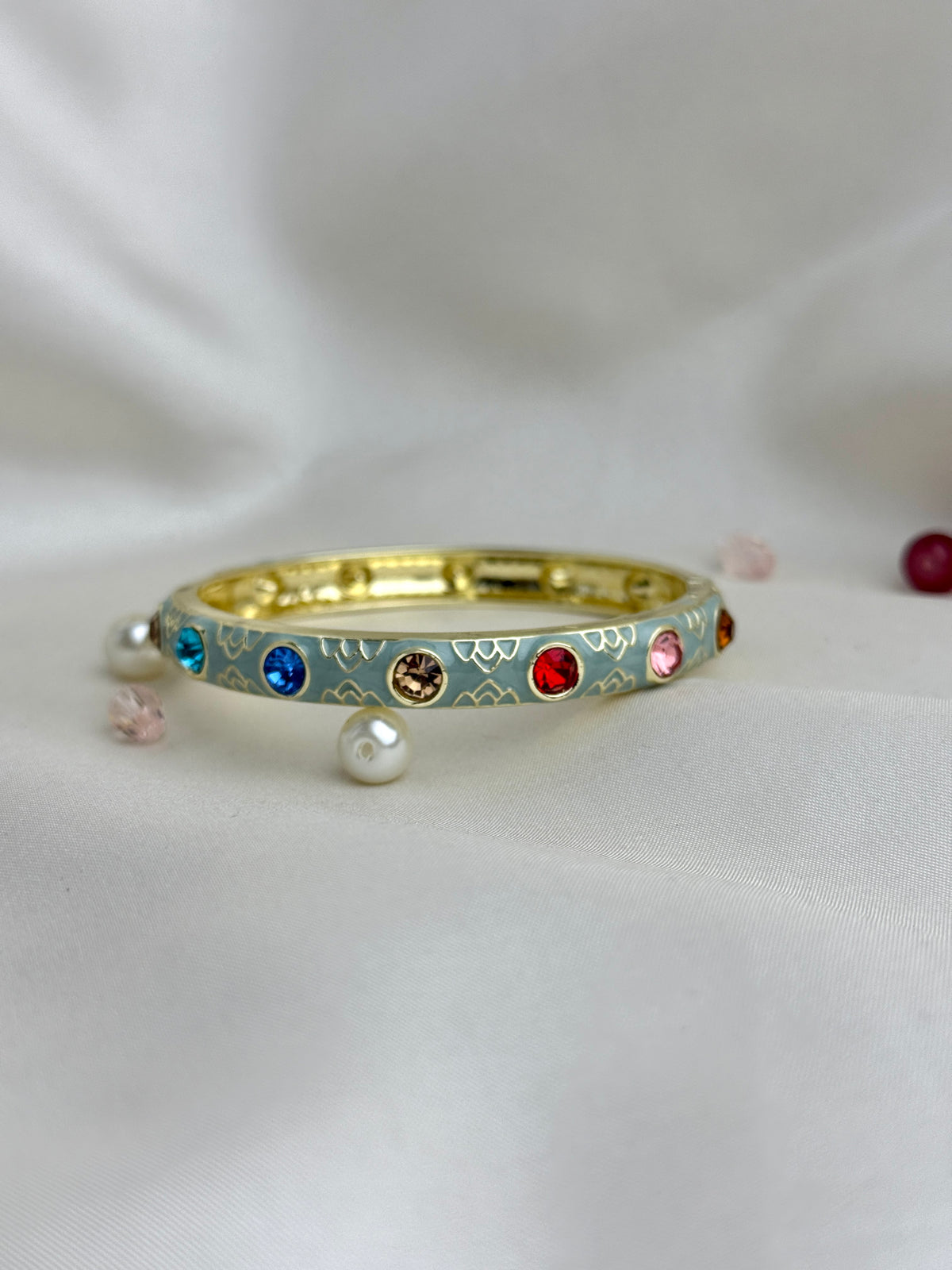 Colorful Metal Enamel Zircon Bracelet