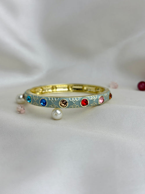 Colorful Metal Enamel Zircon Bracelet