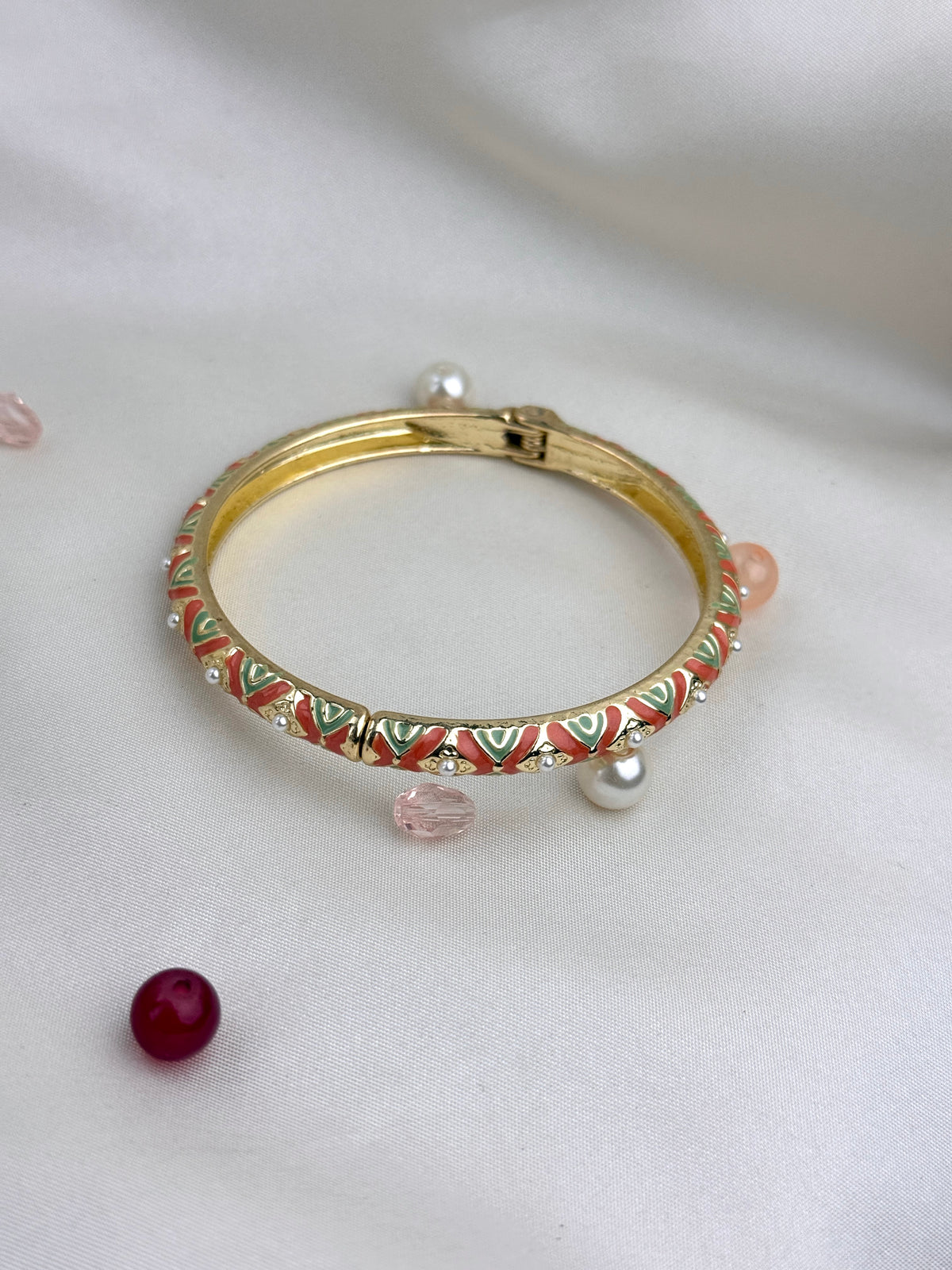 Premium Designer Meenakari Kada with Intricate Pearl
