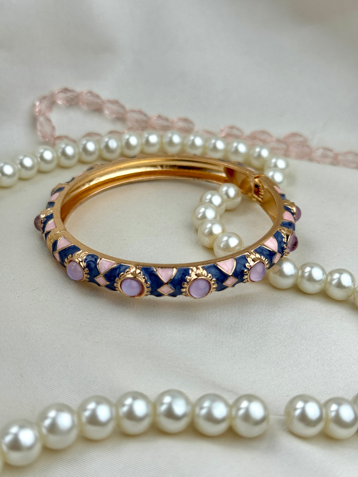 Handcrafted Enamel Gemstone Bangle
