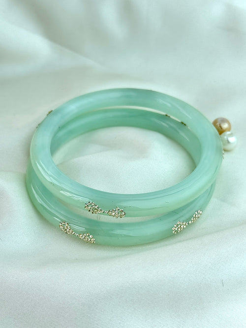 Elegant Onex Stone-Detail Bangles