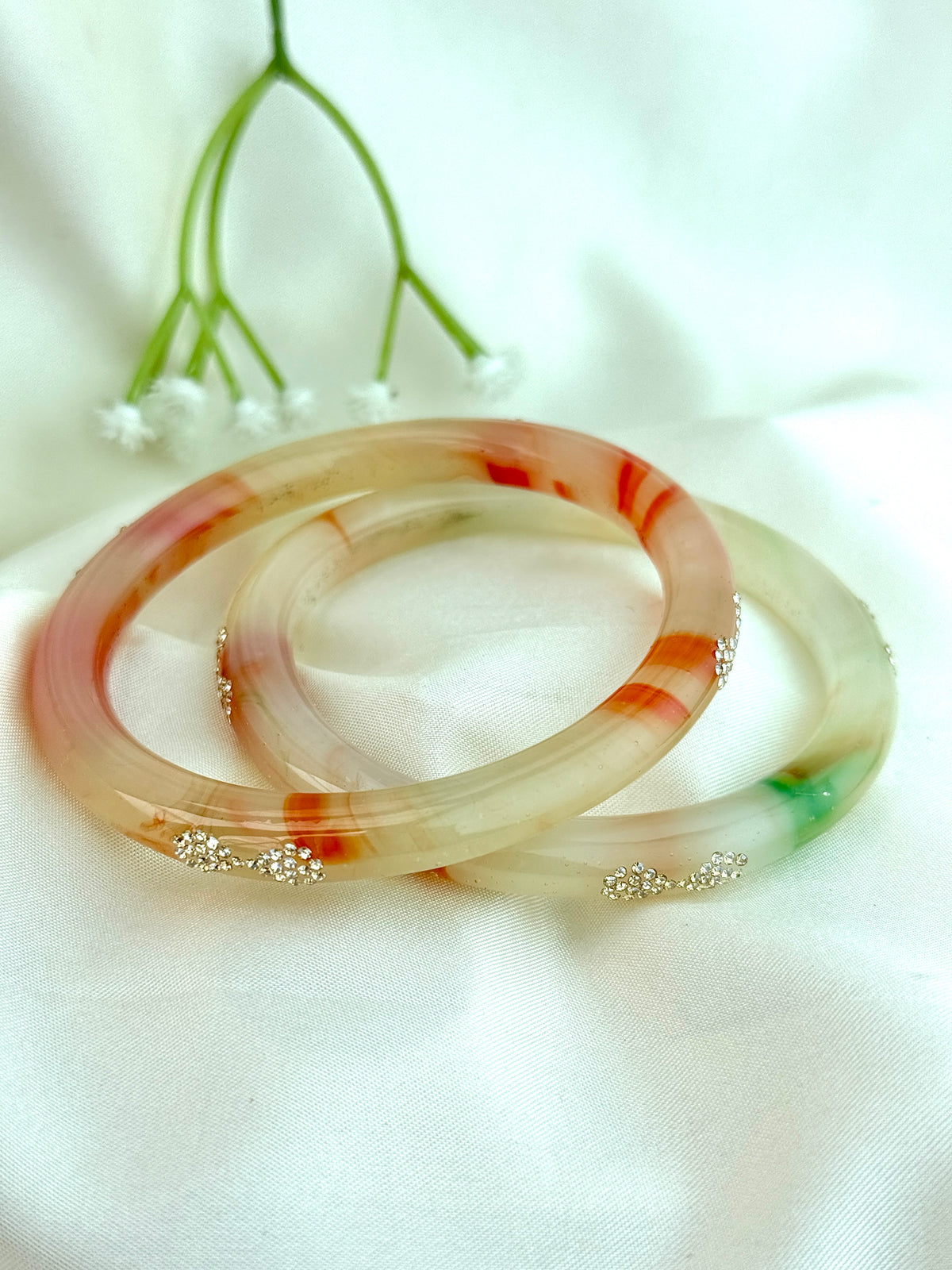 Elegant Onex Stone-Detail Bangles