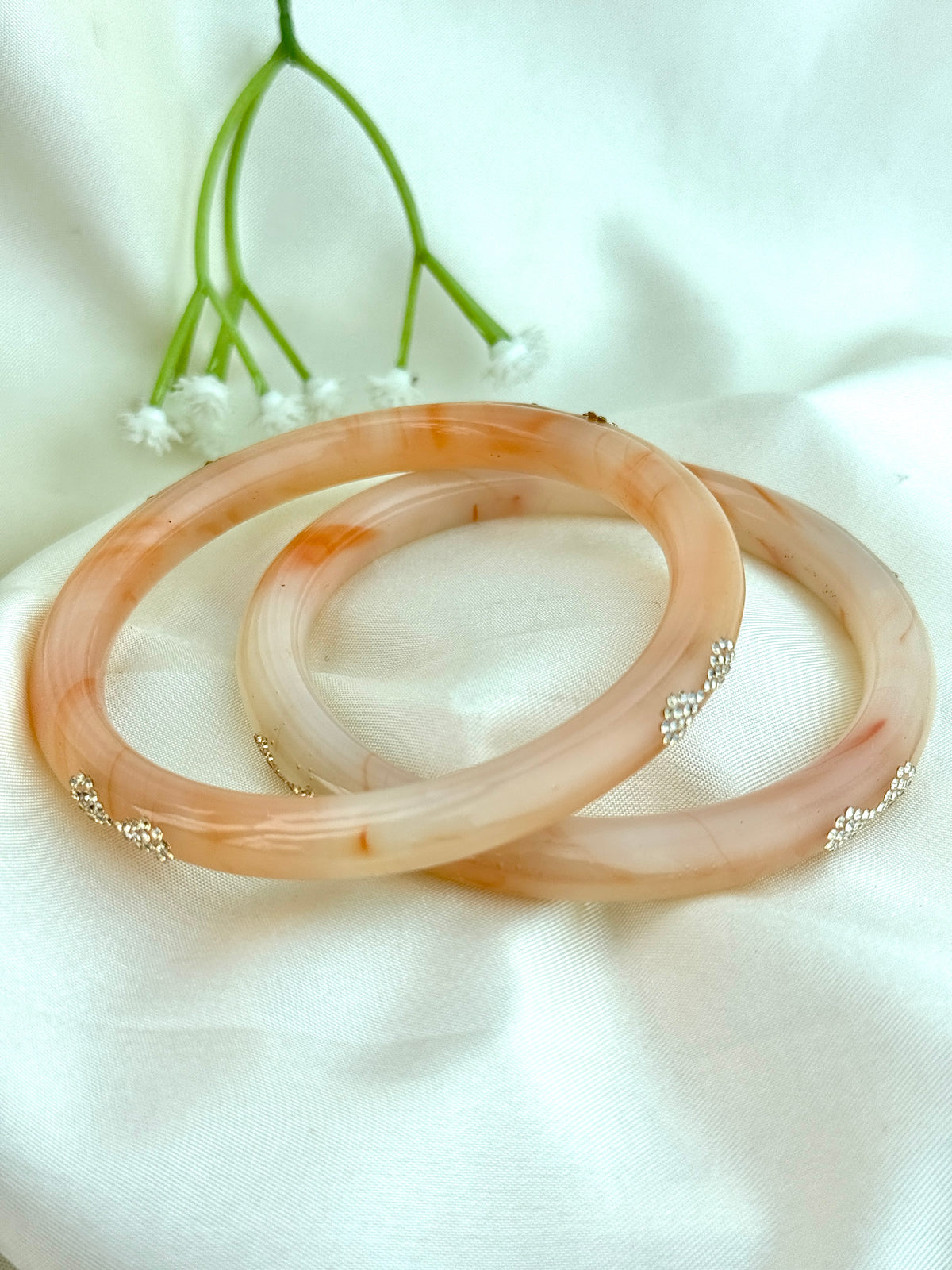 Elegant Onex Stone-Detail Bangles