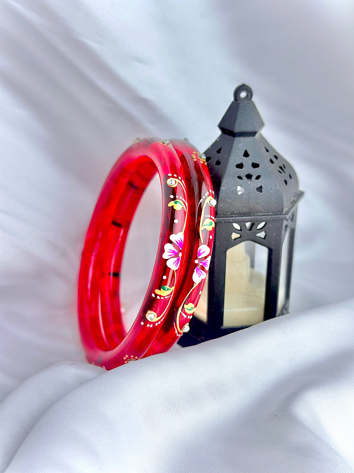 Floral Elegance handcrafted bangle (2pcs set)