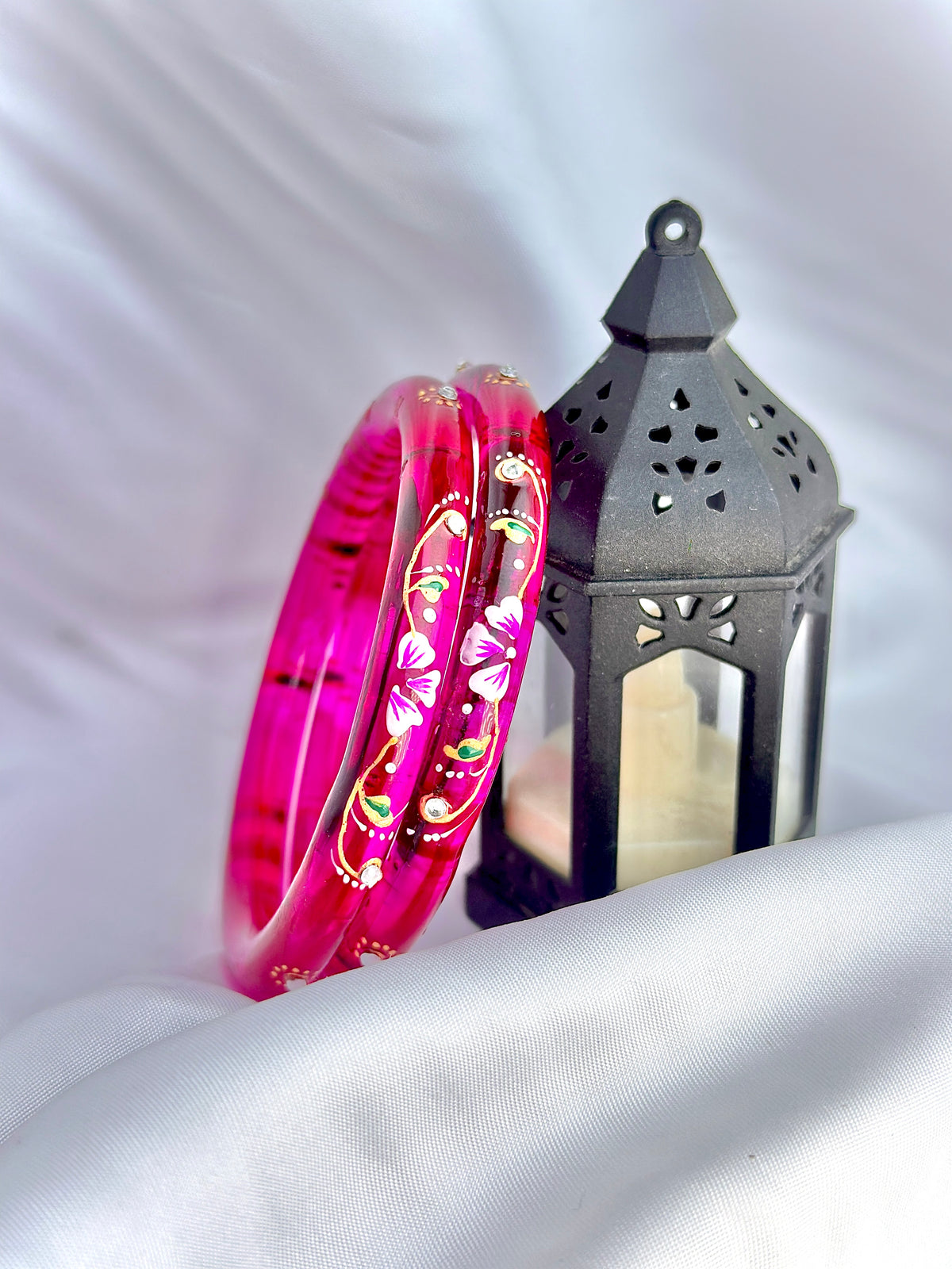 Floral Elegance handcrafted bangle (2pcs set)