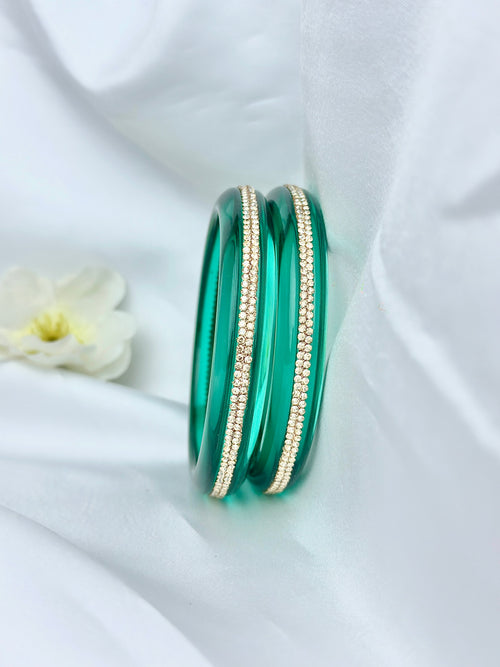 Crystal Bangle Sparkling stone Set of (2 psc)