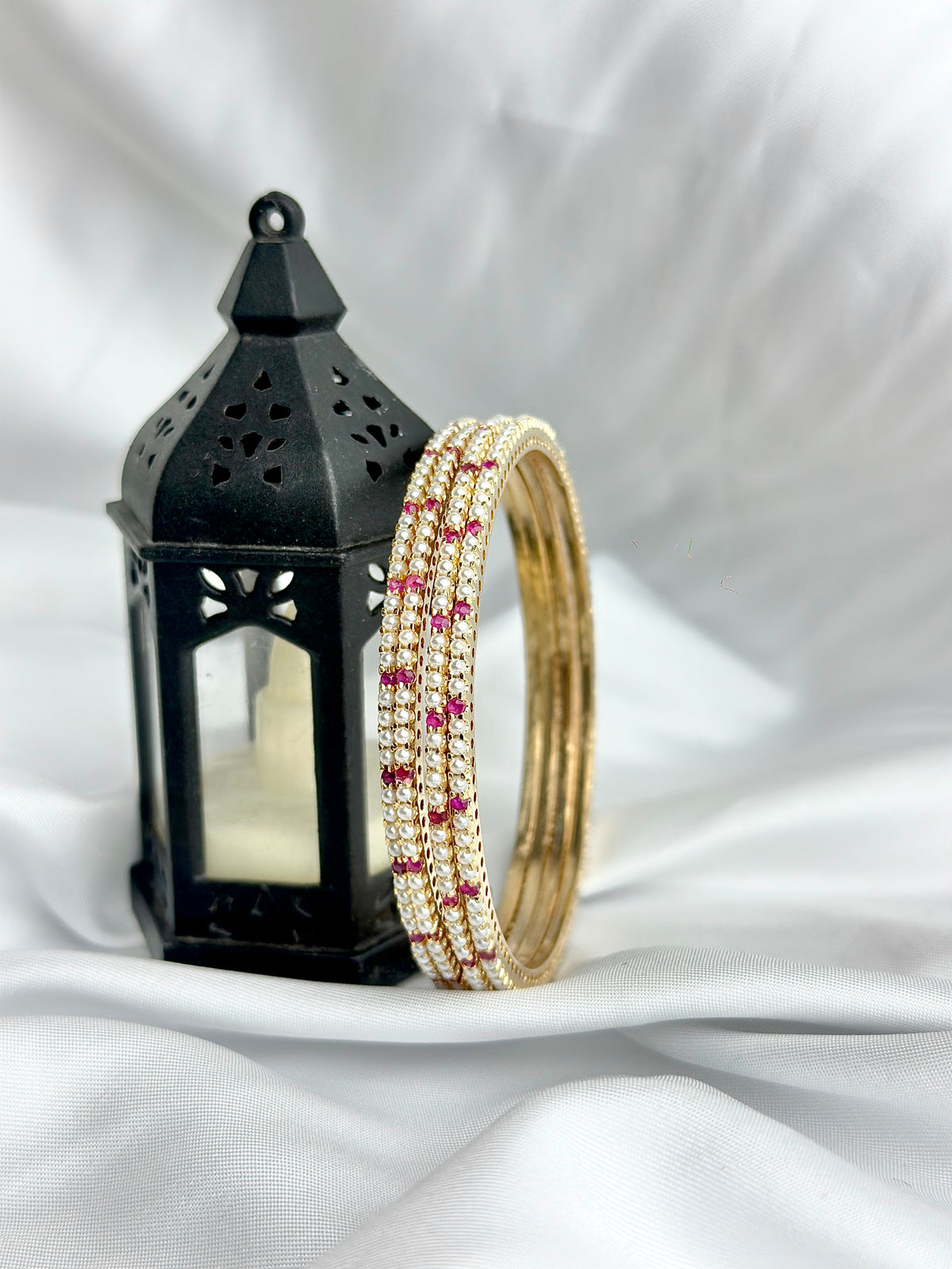 Premium Moti Work Bangles – Classic Indian Style(4 pcs set)