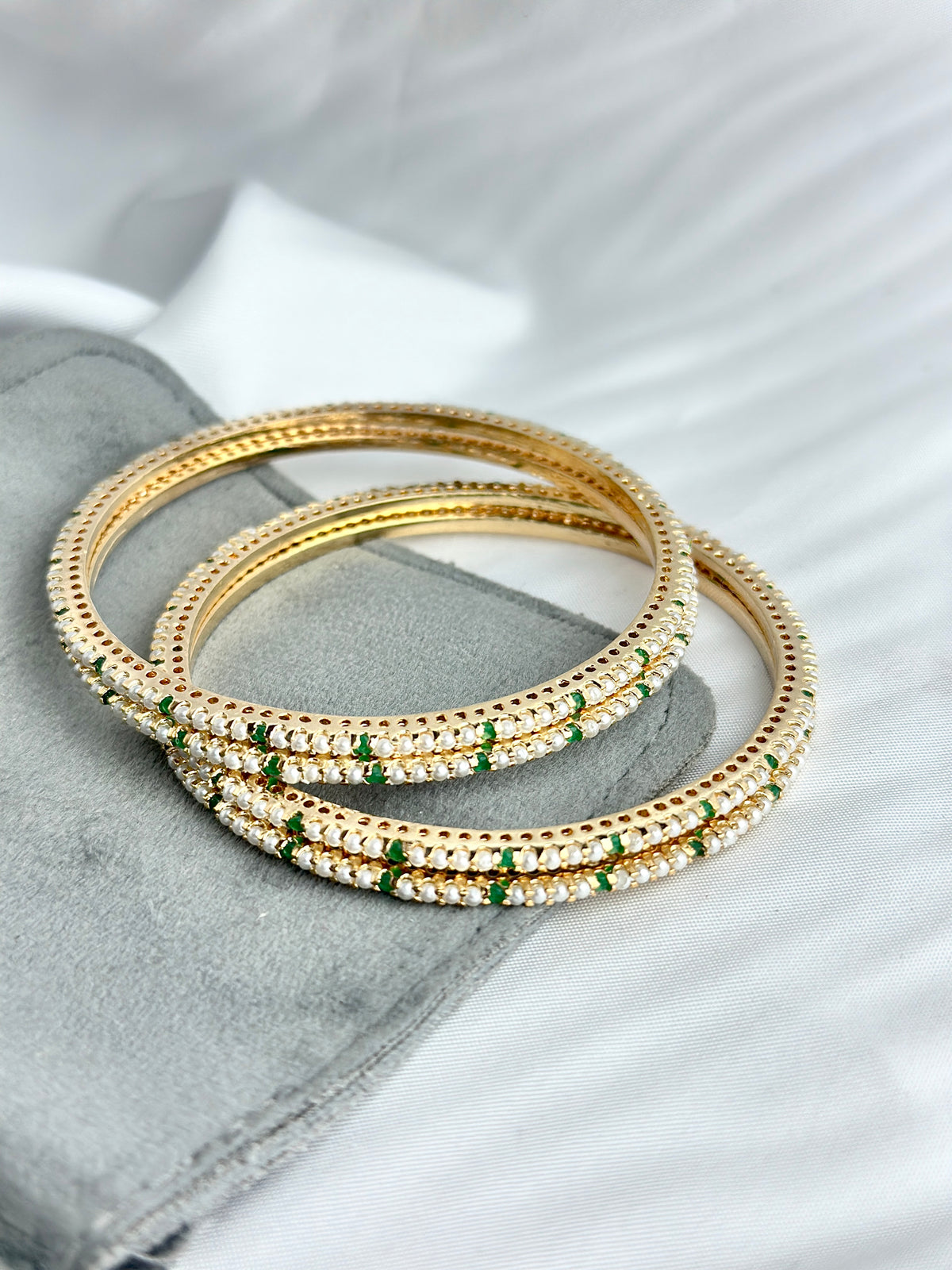 Premium Moti Work Bangles – Classic Indian Style(4 pcs set)