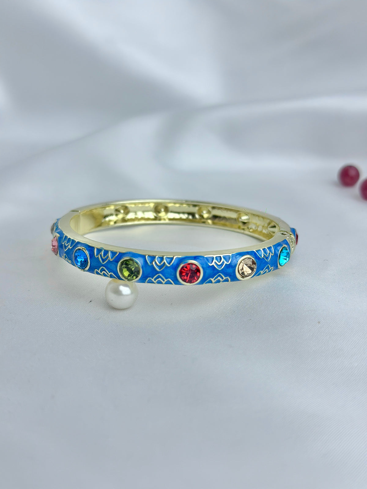 Colorful Metal Enamel Zircon Bracelet