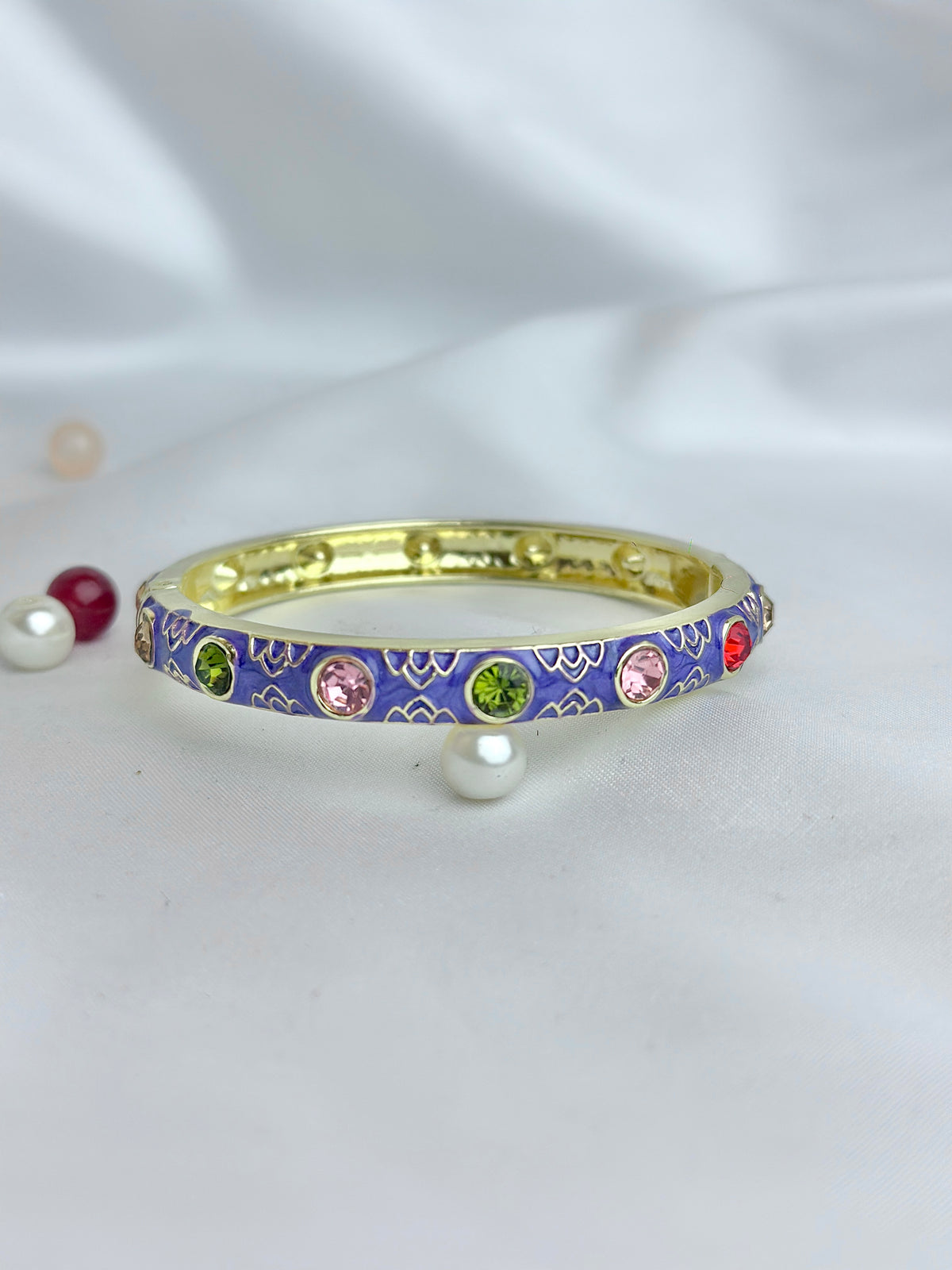 Colorful Metal Enamel Zircon Bracelet