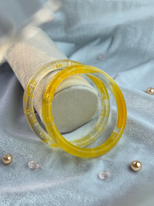 Lumière Transparent Resin Bangles (Set of 2)