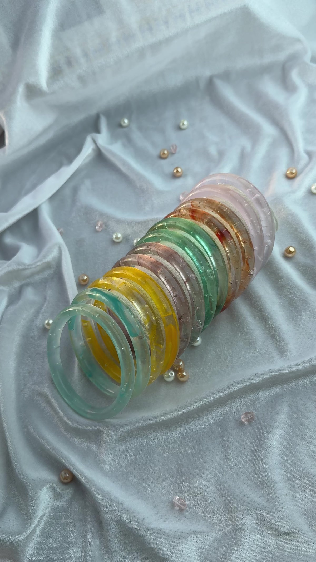 Lumière Transparent Resin Bangles (Set of 2)