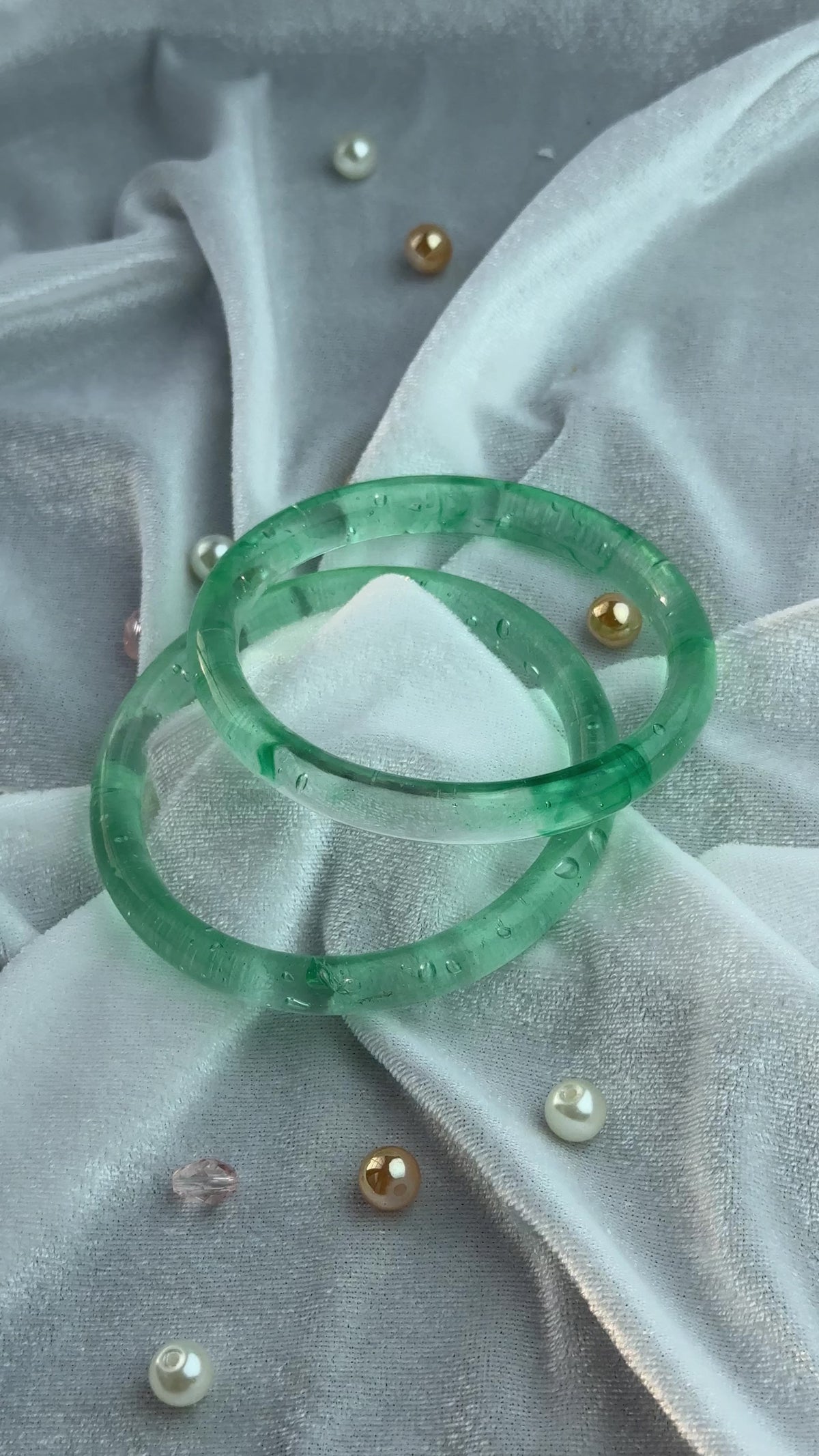 Lumière Transparent Resin Bangles (Set of 2)
