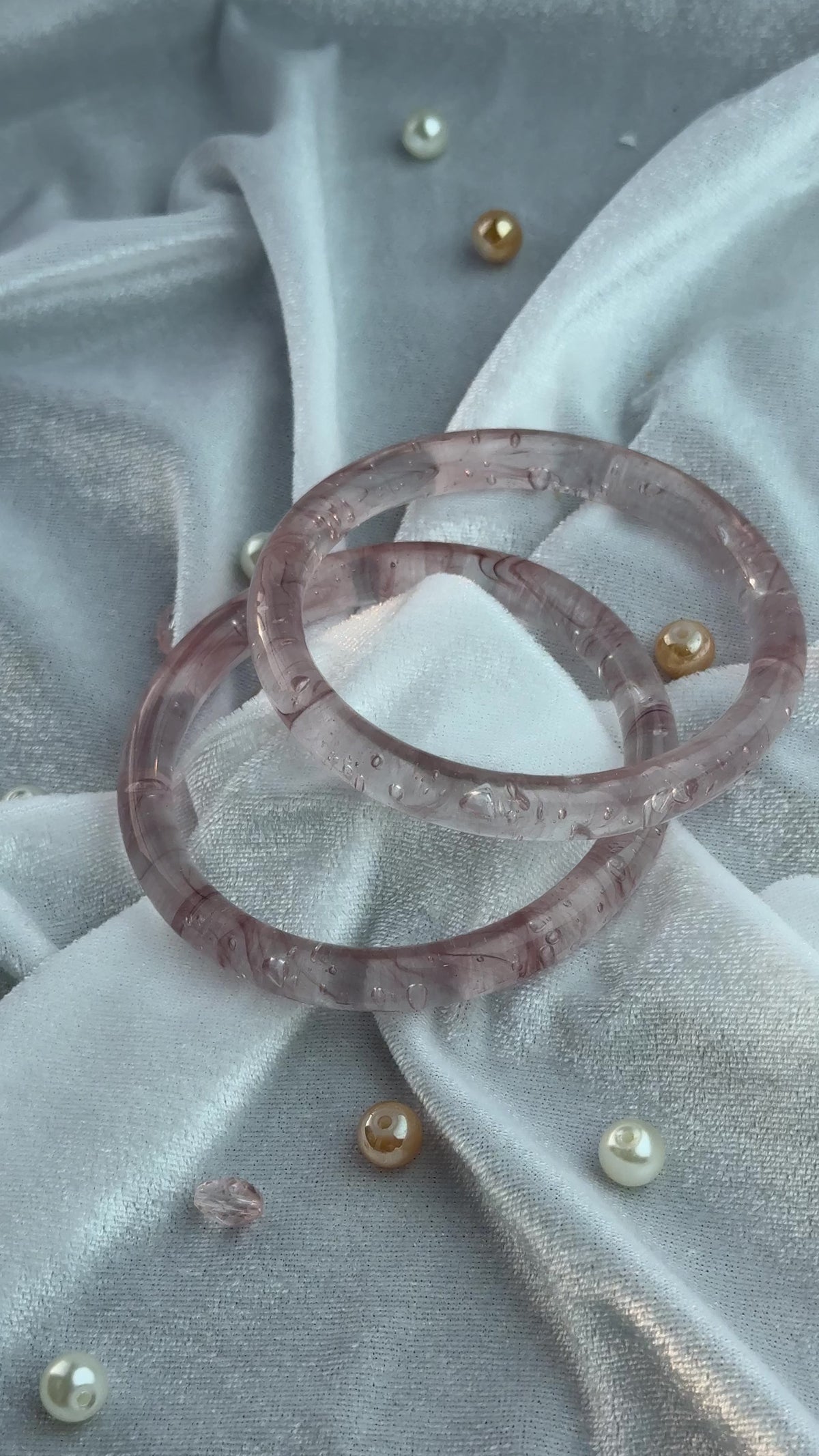 Lumière Transparent Resin Bangles (Set of 2)