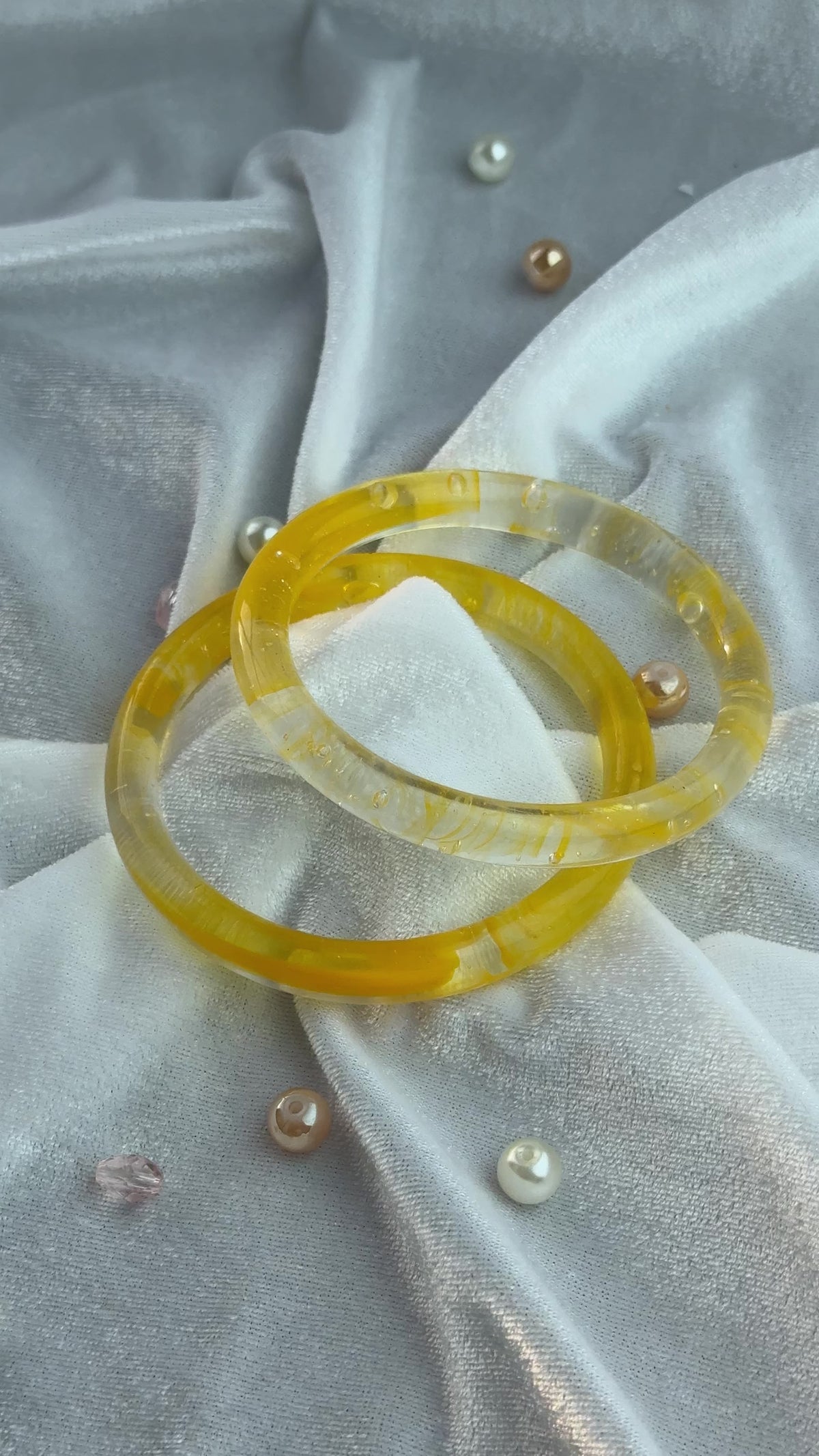 Lumière Transparent Resin Bangles (Set of 2)